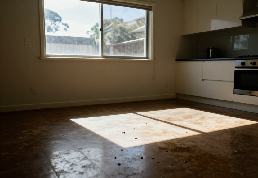 Rodent infestation in a Toongabbie garage before treatment